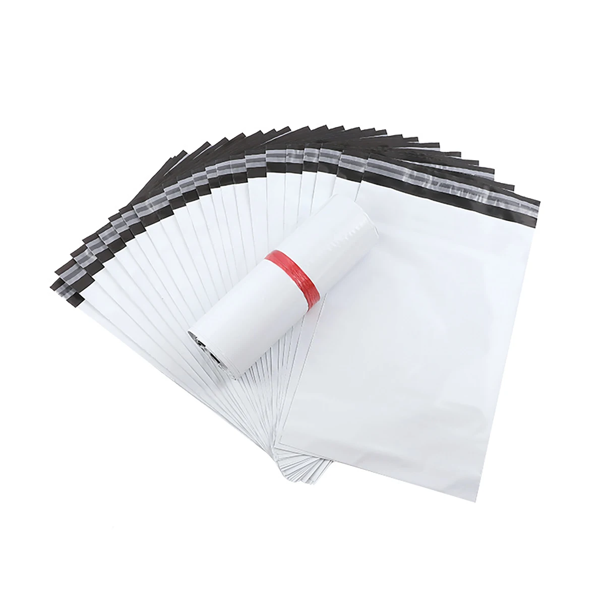 10 Pcs White Self Adhesive Shipping Poly Mailers Waterproof Tear Resistant Courier Packaging Bags for Online Shop Goods Delivery