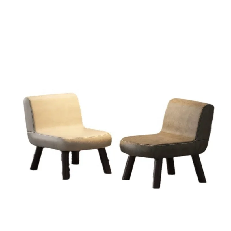 

#Modern Leather Small Household Sofa Stool Soft Low Foot Bench Backrest for Kids Adults for Living Room Coffee Table Shoe Hotel