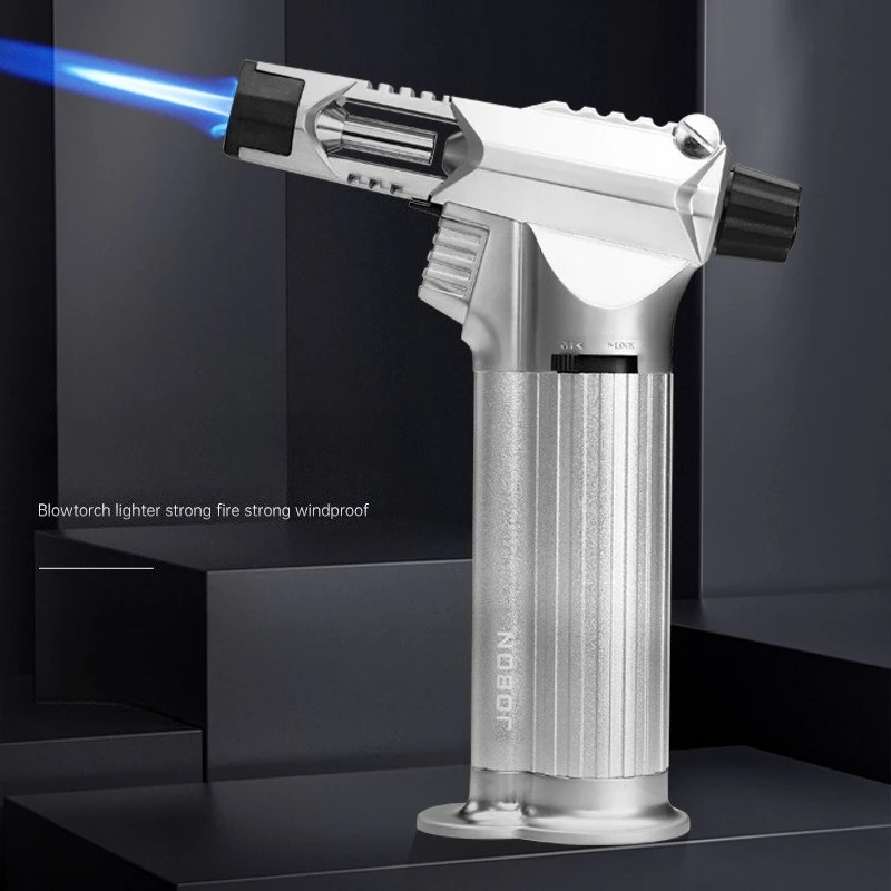 

JOBON New Strong Firepower Metal Turbo Lighter Jet Torch 360° Use Welding Gun Butane Gas Cigar Lighters Barbecue Welding Tool