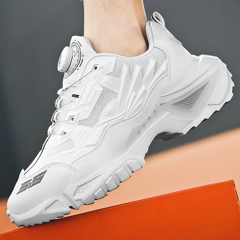 

Мужские кроссовки на массивной подошве, мужская повседневная обувь, теннисная обувь, роскошная тренировочная обувь с вращающейся кнопкой, модная женская обувь