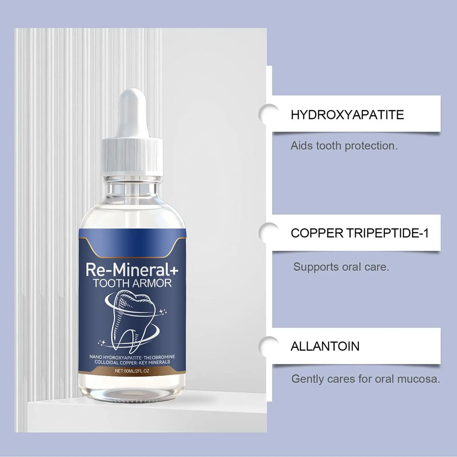60 ml Zahnreinigungsflüssigkeit entfernt Zahnflecken, Zahnweißung, für Frauen, Zahnfleischpflege, Kariesreinigung, Gesundheitslinderung, Reparatur – Detail 9
