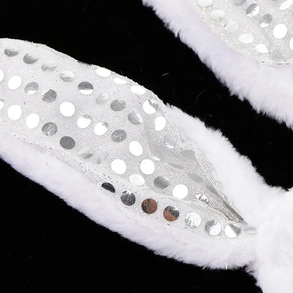 Симпатичная гибкая повязка на голову с блестками, повязка на голову с ушками, аксессуары для волос