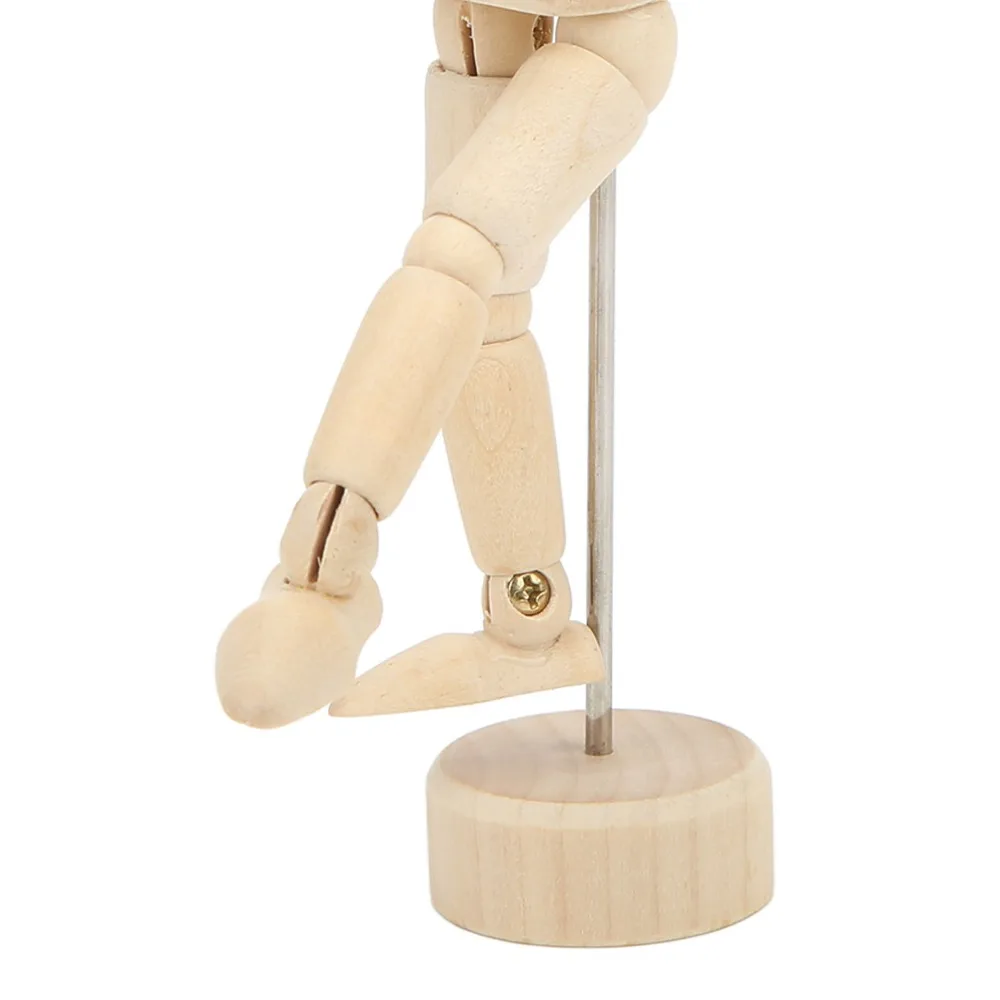 Articulated Joints Wooden Mannequin 4.5 Inch Natural Wood Material Sketch Drawing Model Adjustable Pose 5.5 Inch