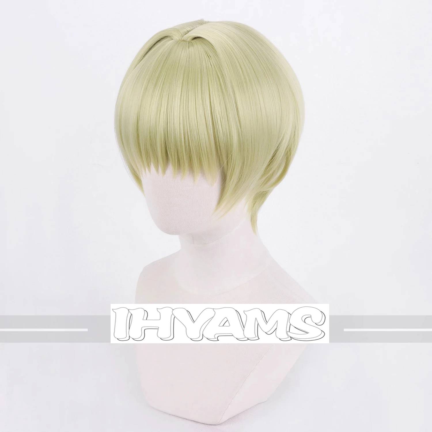 Peluca de Cosplay Shalnark, pelucas cortas verdes, pelo sintético resistente al calor, peluca de disfraces de Anime para mujeres y hombres + gorro de peluca