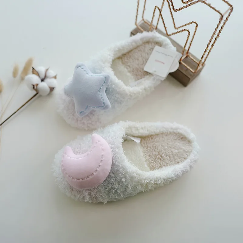 halluci's new winter collection of three-dimensional Soft warm cotton slippers Silent soft soled indoor home slippers