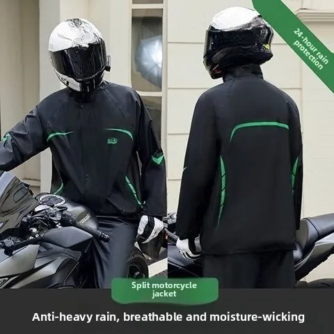 

Motorcycle Raincoat Rain Pants Riding Set Split Full Body Rainstorm Takeaway Rider Special Poncho