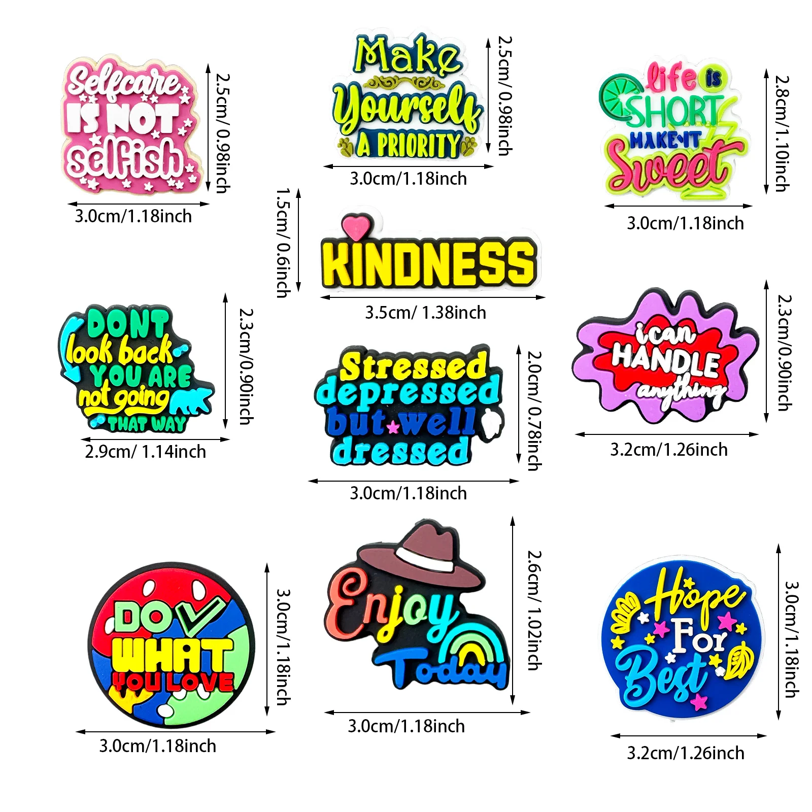 10PCS Reusable Motivational Magnets, Assorted Uplifting Quote Stickers for Fridge Filing Cabinet Workspace, Fun Life Decor Gift