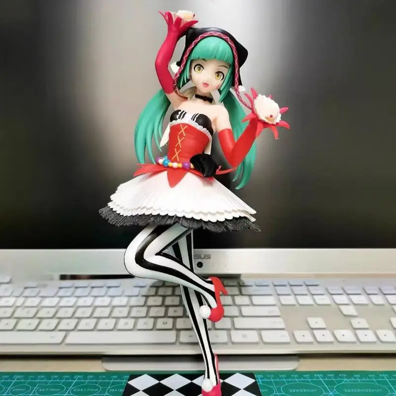 オリジナルセガ初音ミクピエロ衣装プロジェクト歌姫アーケードフューチャートーンspm-pvcコレクターアニメフィギュアモデル玩具ギフト在庫あり