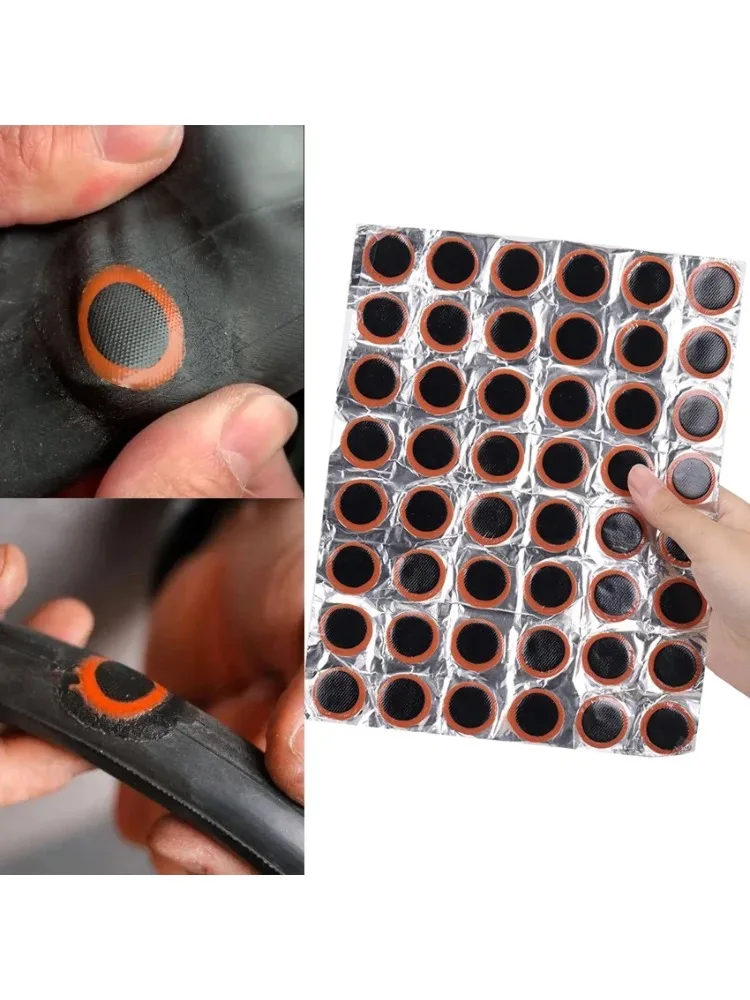 AliExpress 48/96PCS Rubber Puncture Repair Patches No-Glue Tire Tube Patch Kit for Bicycle Inner Tube Repairs Easy Fix for Bike Tires
