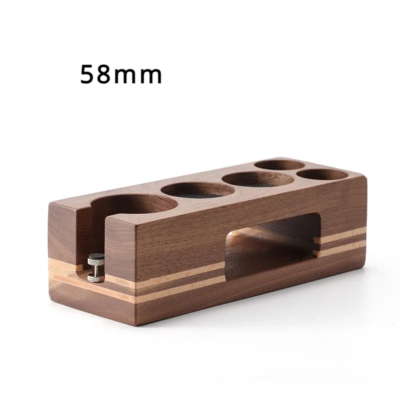 

Coffee Tamper Mat Station Stand Portafilter Holder Support Base Rack Walnut Wood for 51MM 54MM 58MM Espresso Accessories Barista