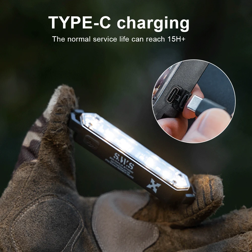 Wind Rope Buckle Light IPX4 Waterproof Tent String Lamp Stepless Dimming Wind Rope Decoration Light for Outdoor Camping Picnic