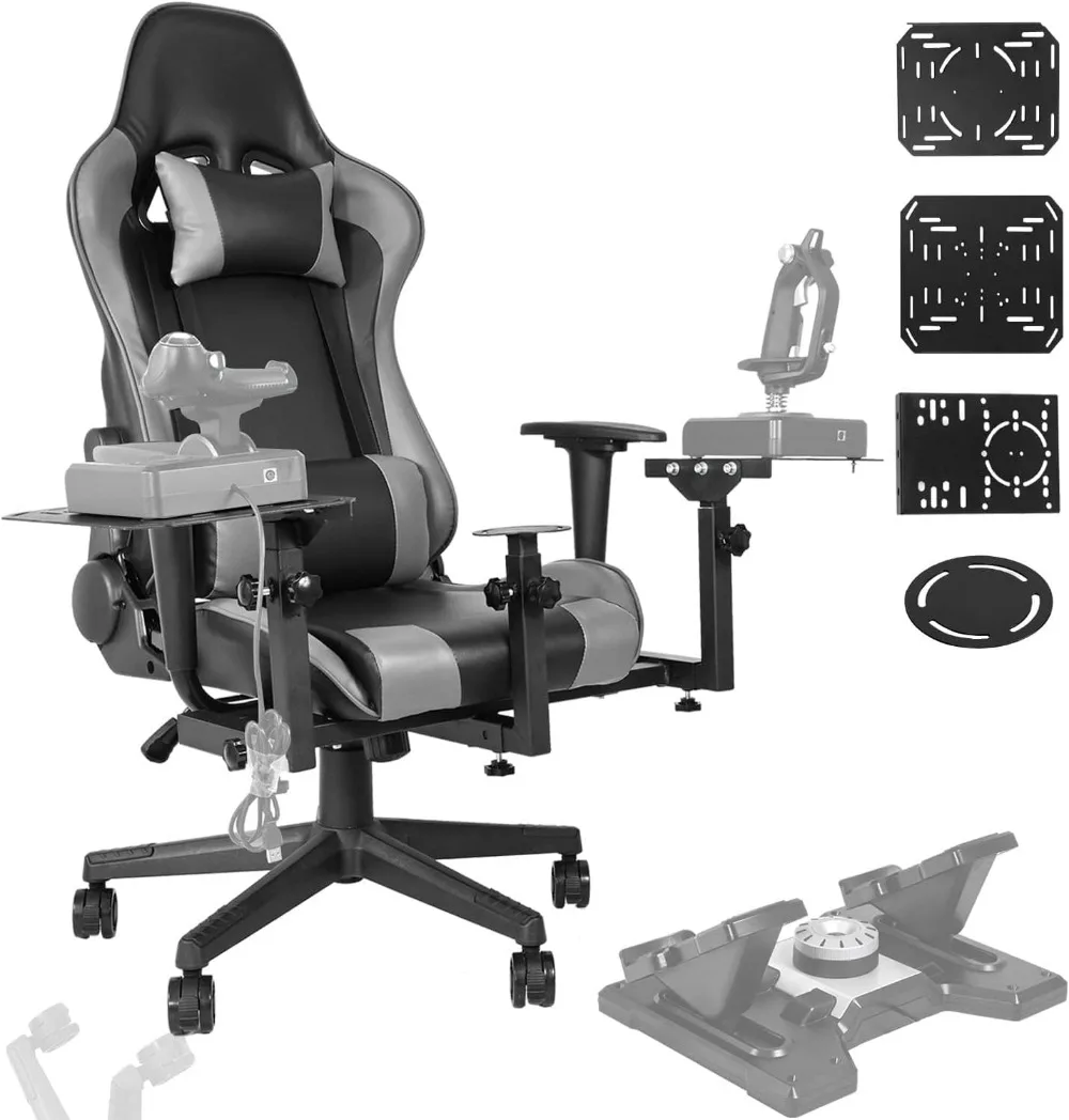 

Anman Multifunctional Flight Racing Simulator Cockpit Joystick/Hotas Mount with Chair Fit Race car seat Adjustable Racing