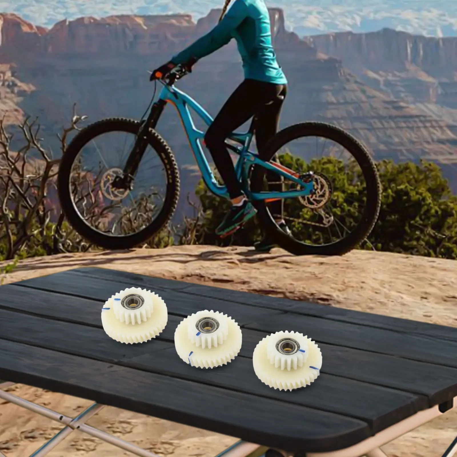 40T 18T التروس Ebike استبدال أجزاء مادة النايلون أبيض اللون مجموعة تروس كاملة 25 مللي متر قطر استبدال والعتاد ل Ebike