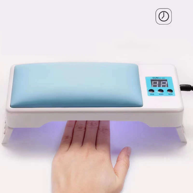 Hand Pillow Nail Art Lamp Foldable Phototherapy Machine Nail Polish Light Dryer Nail Baking Lamp Household Portable Folding