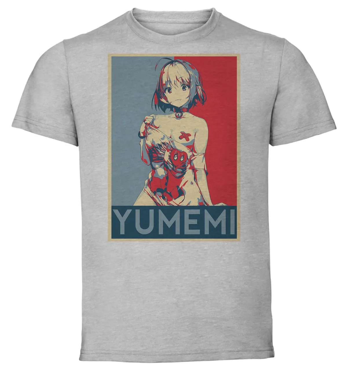 T-Shirt Unisex Grey Propaganda Idolmaster Rina Fujimoto