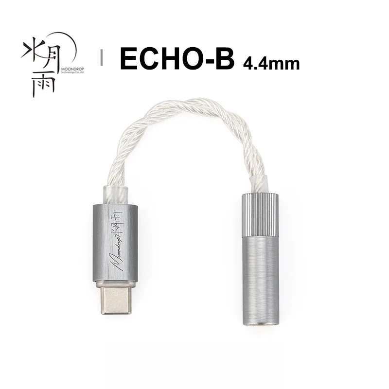 MOONDROP ECHO-B USB-C para 4.4mm totalmente balanceado portátil USB DAC AMP amplificador de fone de ouvido PCM32Bit/384kHz decodificação Harware