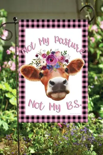 

Не мое пастбище, не моя Б. С. Качественный двусторонний Садовый флаг