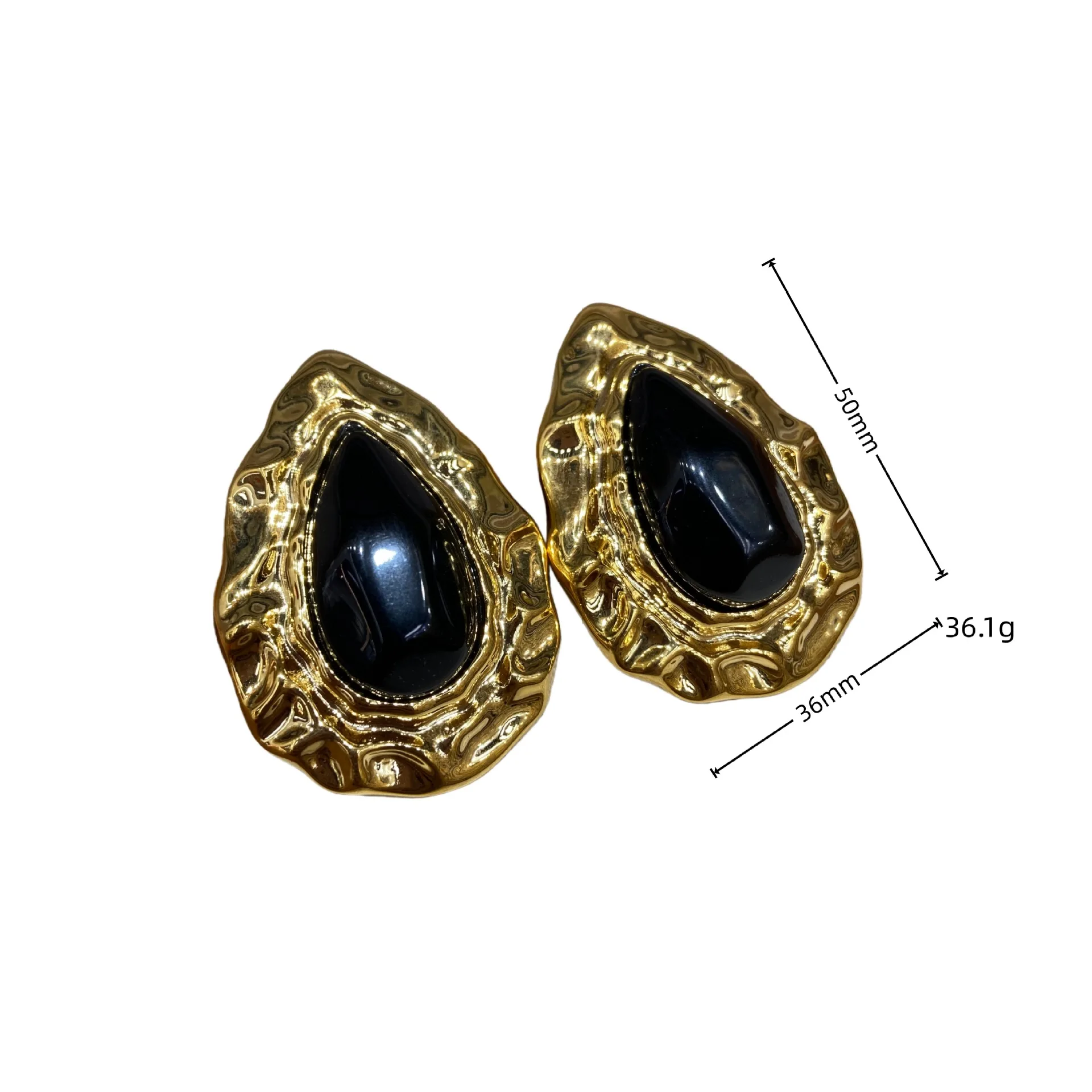 French Vintage Waterdrop Irregular Unique Design Large Earrings for Women Suitable for Parties And Travel Combinations - view 5