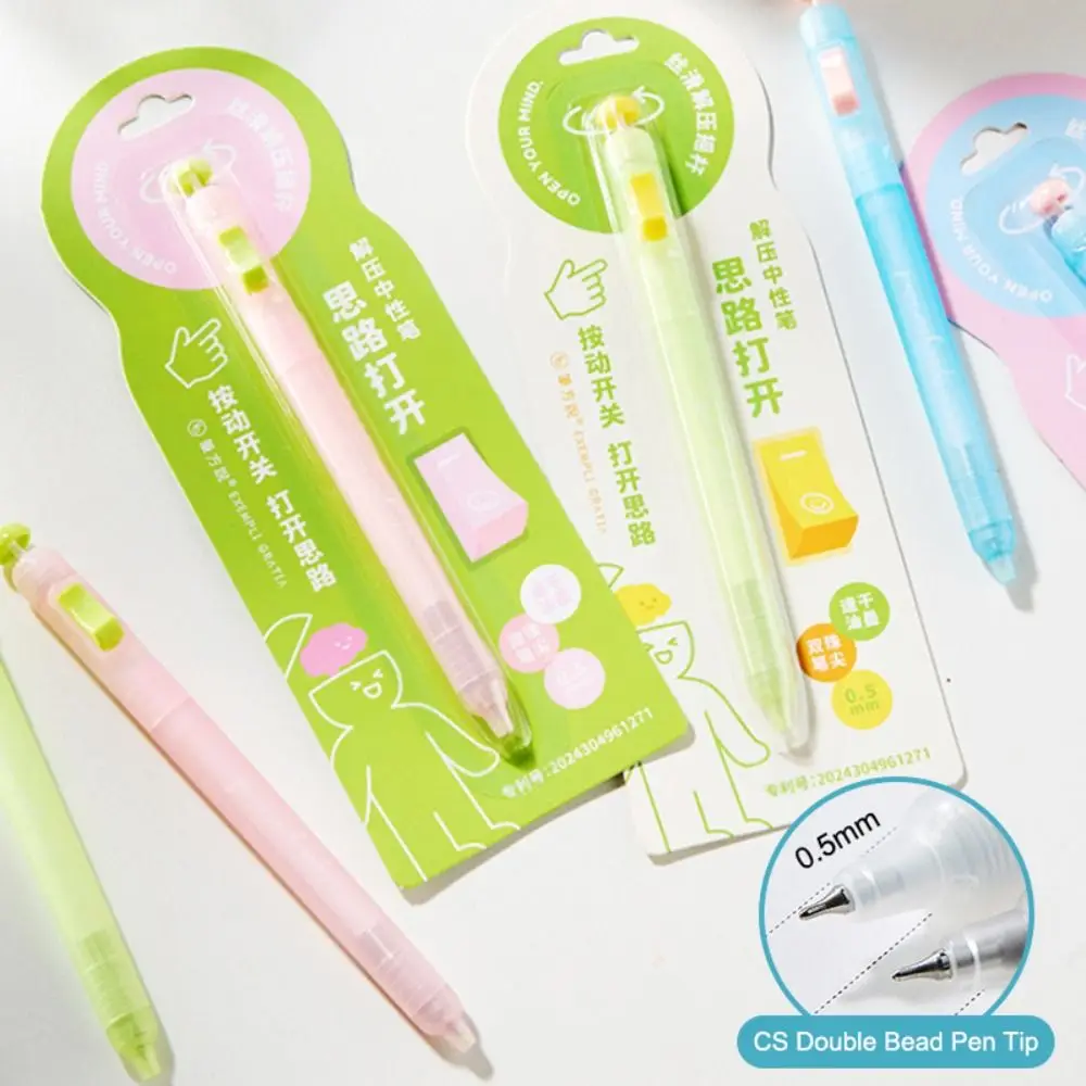 Kreativer 0,5mm Relax-Schreibstift: Glatt schreibender Anti-Angst Fidget Clicker Gelstift als Lernhilfe für die Prüfungsvorbereitung – Detail 7