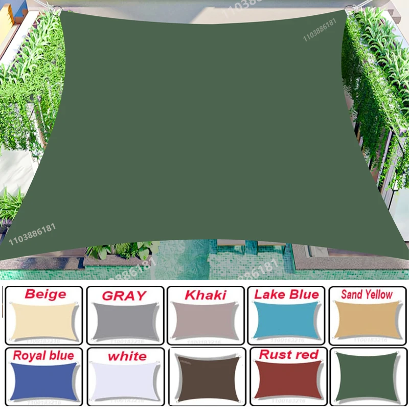 

13-цветные солнцезащитные козырьки, водонепроницаемые солнцезащитные козырьки, садовые навесы, террасы, автомобильные парусиновые солнцезащитные козырьки, прямоугольный бассейн