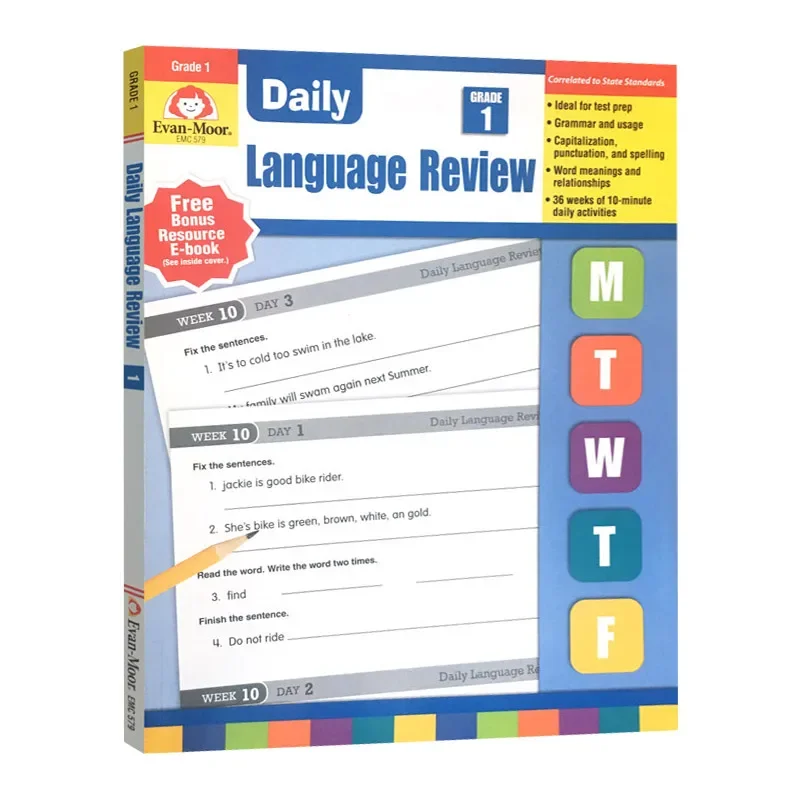 Evan-Moor Daily Language Review, Grade 1 TE Workbook,aged 5 6 7 8, English book 9781557996558