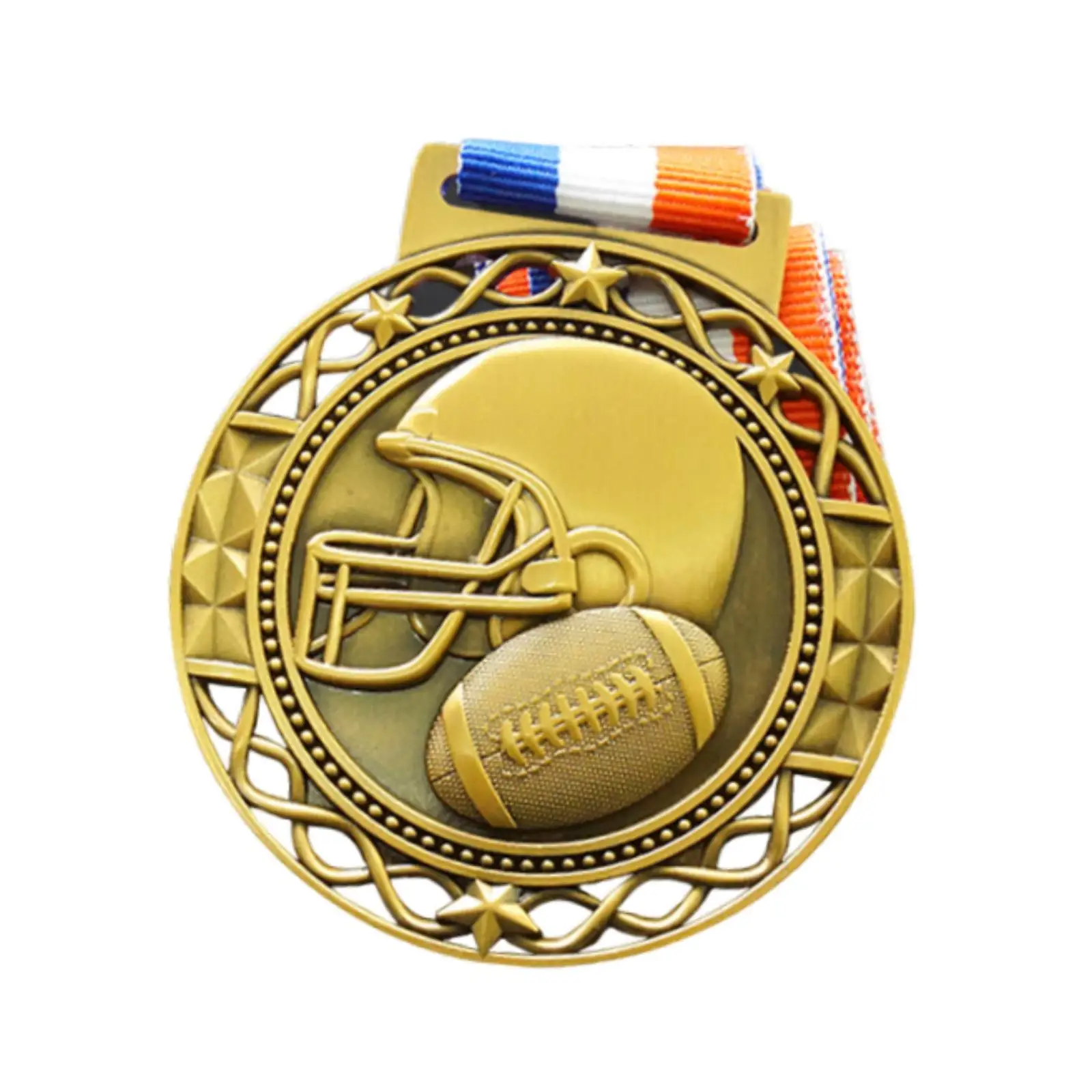 Rugby Medal Trophy Zinc Alloy Winner Medal for Corporate Team Building Decoration Children Competition Celebration Party Favors