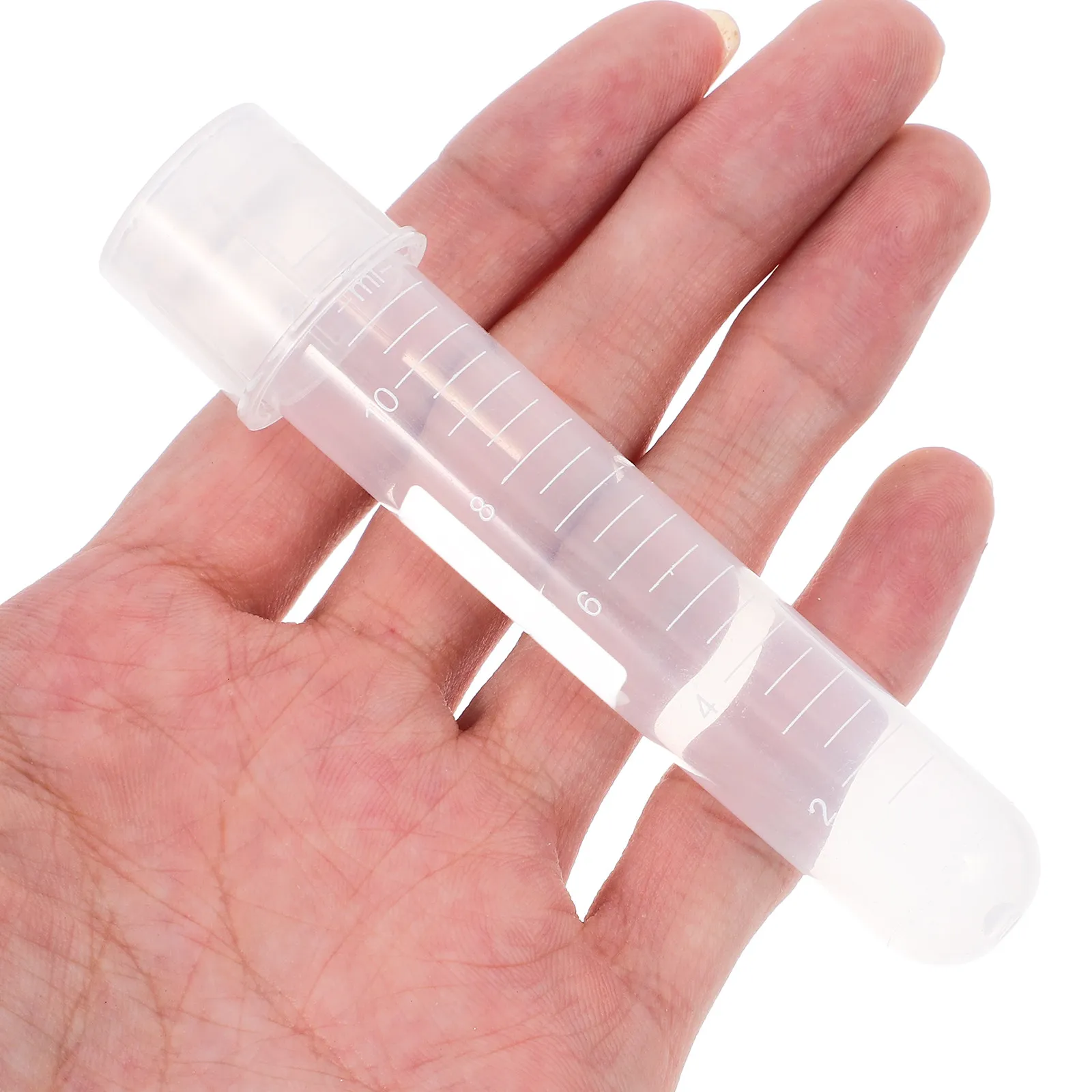 10Pcs 12Ml Graduated Screw Top Vials Plastic Conical Bottom Lab Test Tubes with Printed Scale for Dna Rna Sample Storage