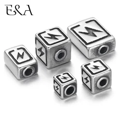 Stainless Steel Small Hole 3mm lightning Beads Spacer for Beaded Bracelet DIY Jewelry Making 316L Metal Charms Accessories