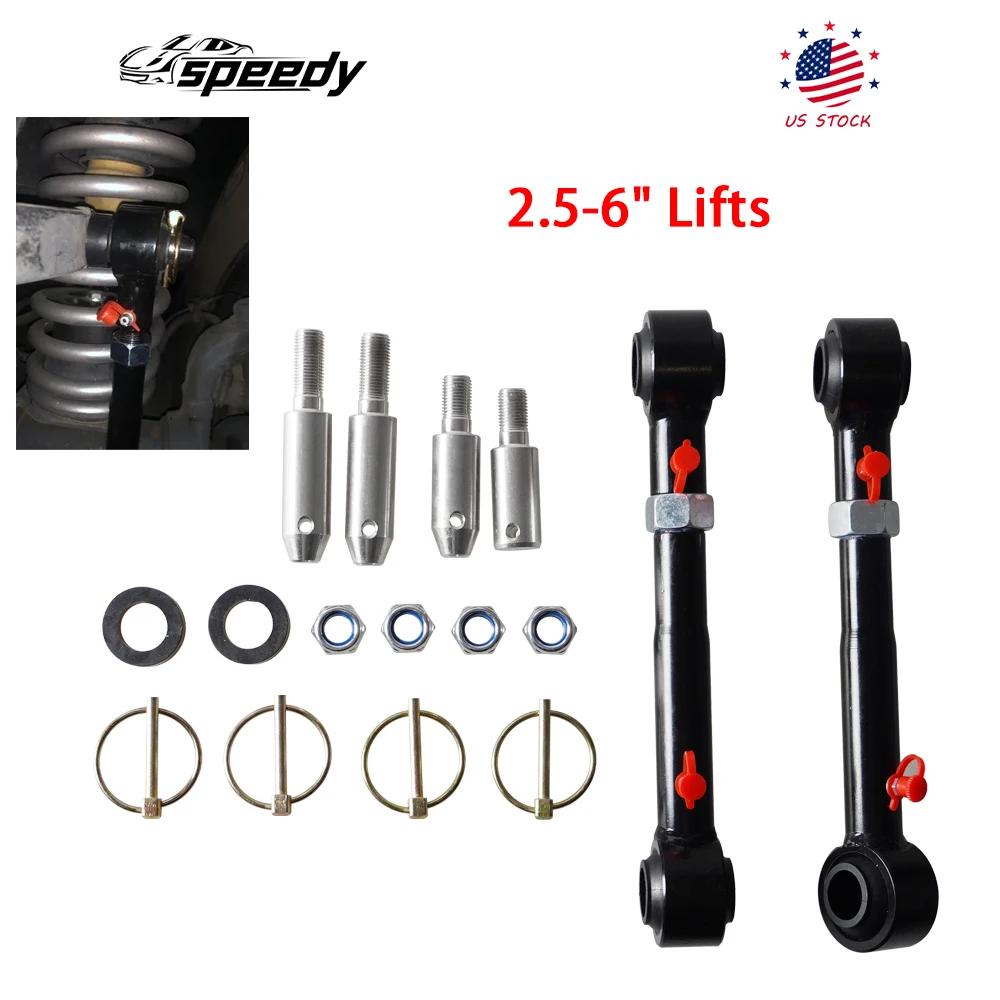 

2.5-6" Lifts Front Sway Bar Links Disconnects For Jeep Wrangler JK JKS 2/4 Doors 2007-2018 Adjustable Quick Disconnect Parts