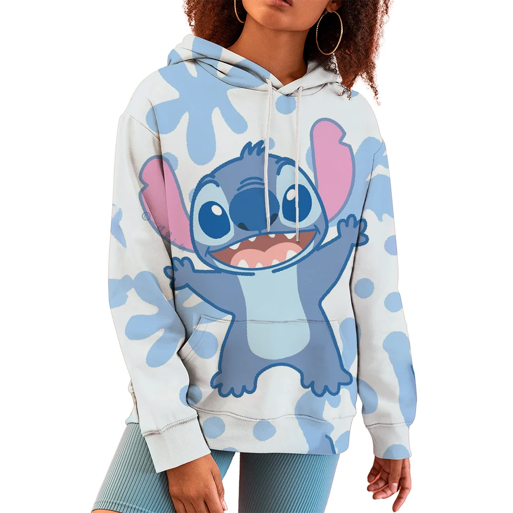 MINISO Disney Stitch New 3D Printed Hoodie Casual Fashion zip hoodie Y2K Streetwear Stitch Hug Baby Yoda hoodie Stitch 3D hoodie