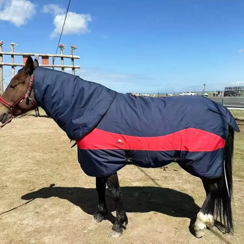 2024 New Winter Warm Cotton Equestrian Equipment Horse Rugs Turnout Blanket Waterproof Winderproof Harness Cover Horse Equipment