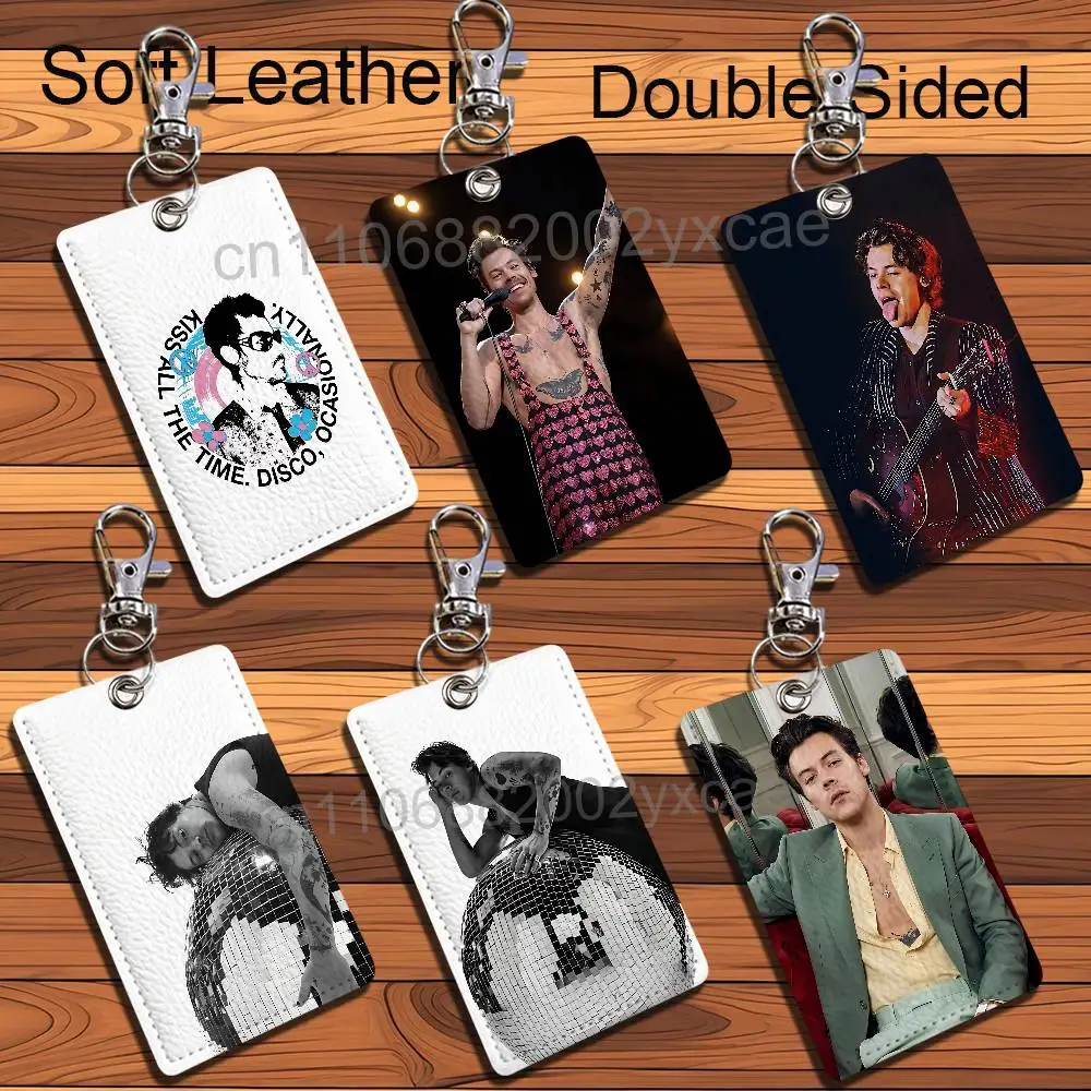 Kiss All the Time Harry Styles Keychain Holder Suitable For Subway Bank Card Bus Card Case Badge Holder Wallet Card Textured