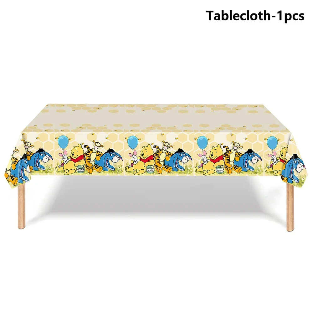 Disney Winnie the Pooh Party Tablecloths Disposable Tablecloths Party Supplies Baby Shower Party Decorations for Boys and Girls