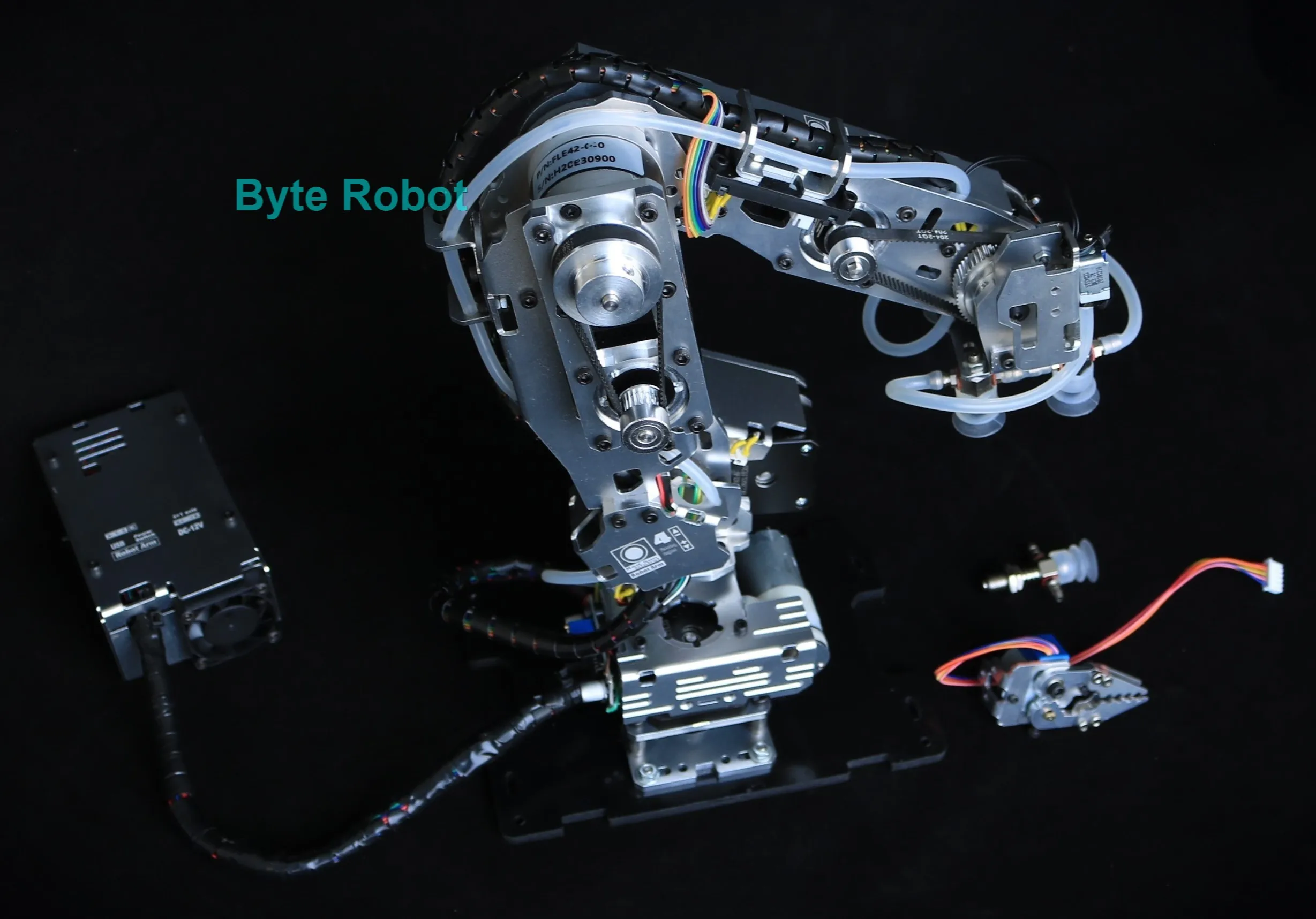 ビッグロード 4 DOF 金属 RobotiArm 吸盤ポンプステッピングモーター付き Arduino ロボット DIY キット工業用 4 軸ロボットモデル爪