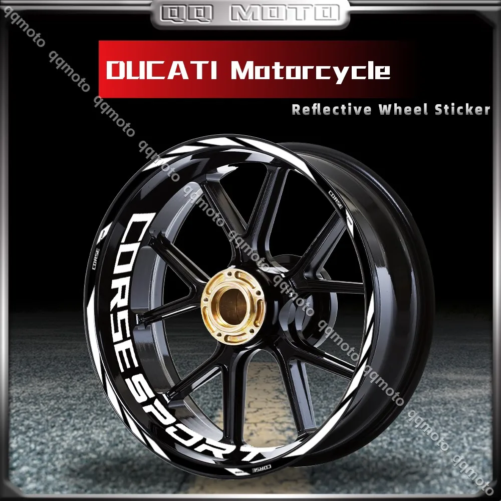 Motorcycle Stripe Wheel Sticker Decal Accessories For Ducati Hypermotard 950 Diavel V4 Multistrada 1200s Panigale Monster 696