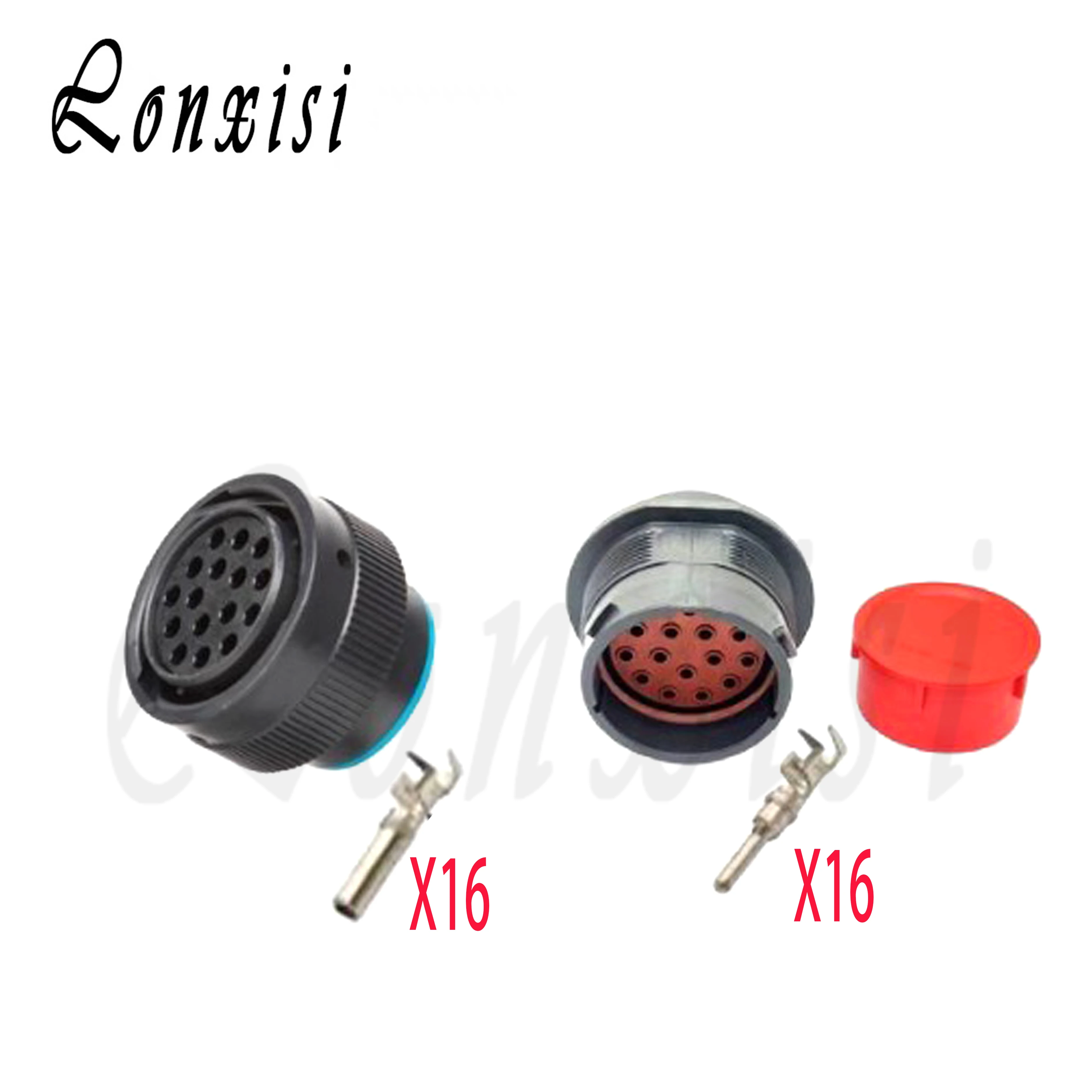 

1 Set16pin HDP26-24-16SE HDP24-24-16PE Deutsch Waterproof Male Female Connector Automobile Agricultural Machine Heavy Truck Plug