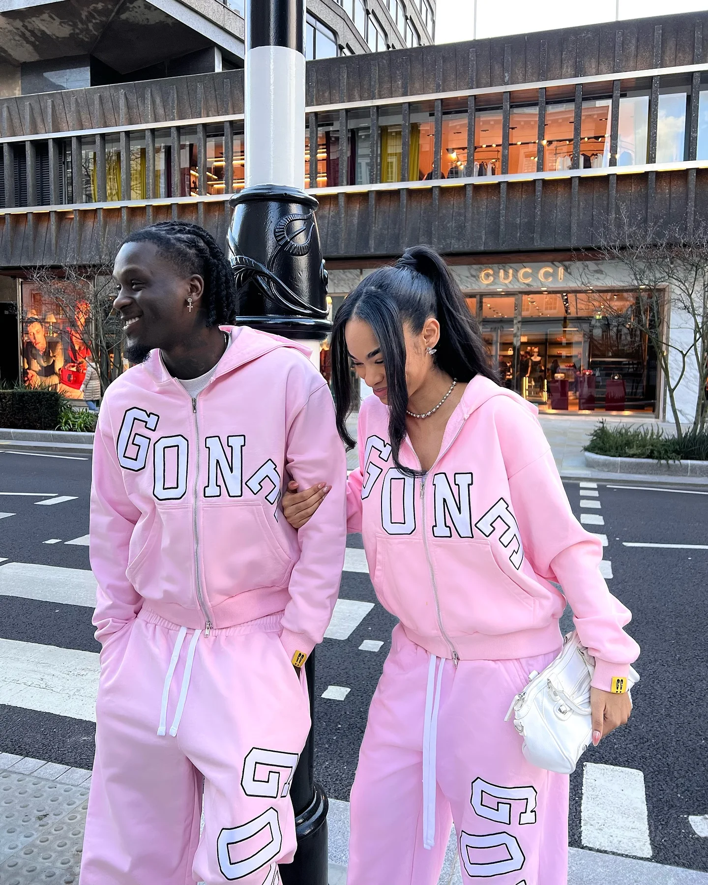 American Casual Letter Embroidery Mens Sportswear Two Piece Set Clothes Sweatshirt Harajuku Sweatpants Oversized Hoodie