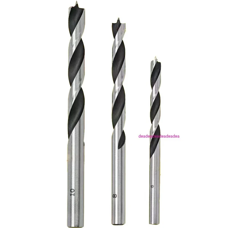 Woodworking three-pointed drill bit positioning and punching special opening high carbon steel twist