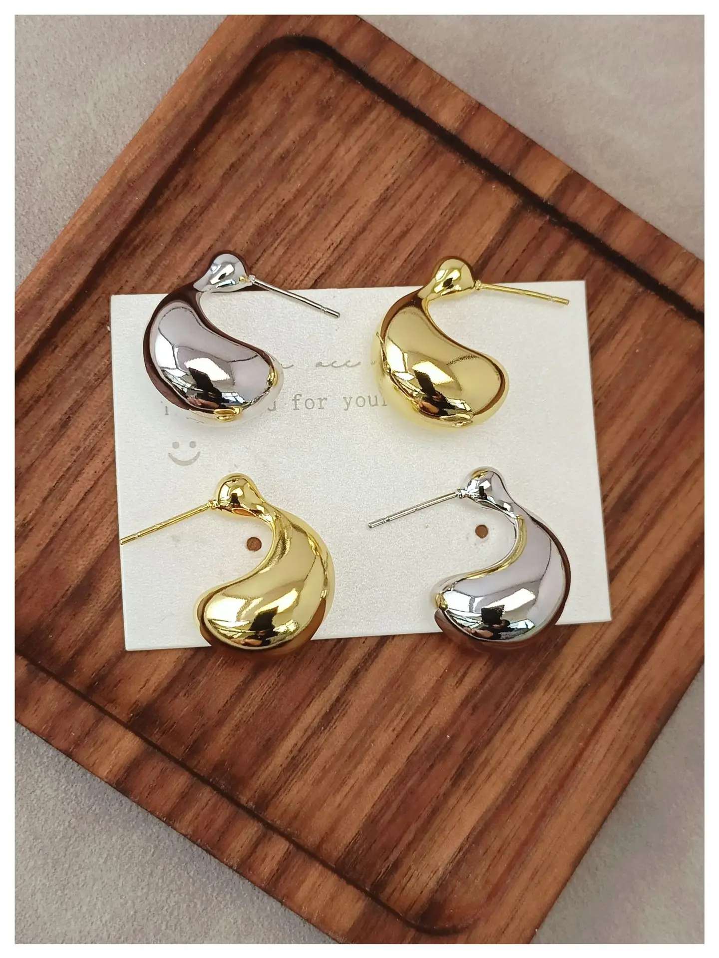

Brass With 18K Moon Beads Hoop Earring Women Jewelry Punk Designer Runway Rare Simply Gown Boho Japan Korean
