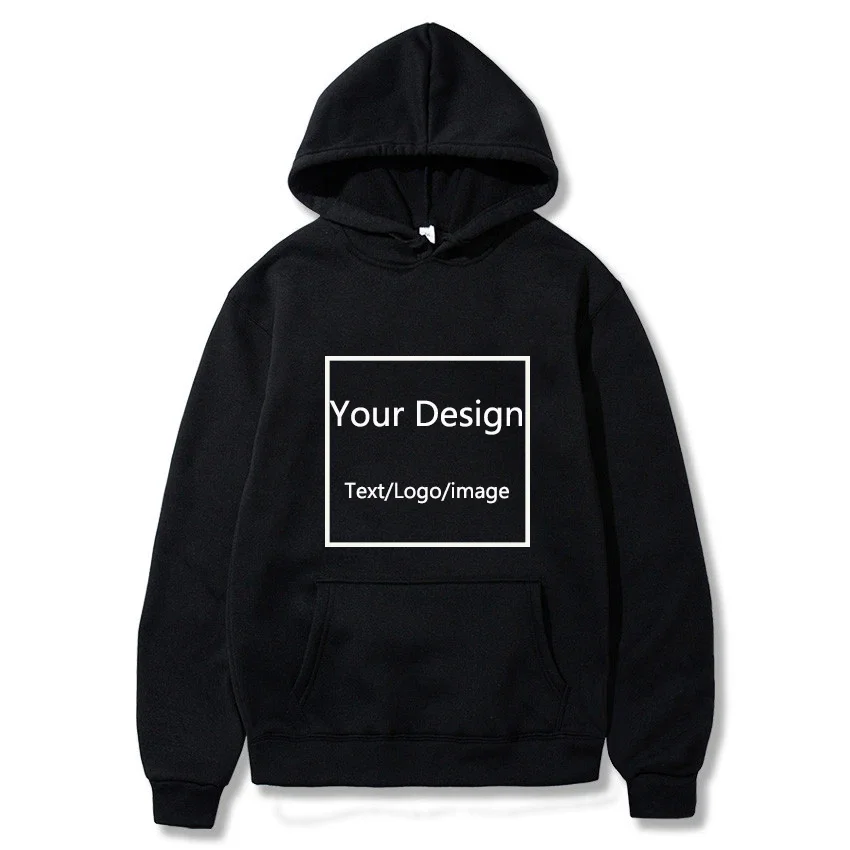 Your OWN Design Logo/Picture Custom Men Women DIY Hoodies Sweatshirt Casual Hoody Clothing 13 Color Loose Fashion New 2021