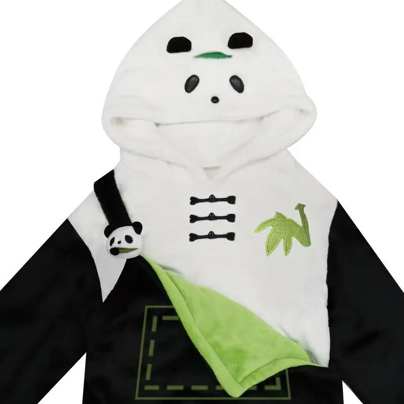 Piyama Panda Love and Deepspace Xavier Rafayel Zayne Sylus, Pakaian Tidur Serupa, Atasan Bandeau, Celana, Set Lengkap, Pakaian Santai Unisex