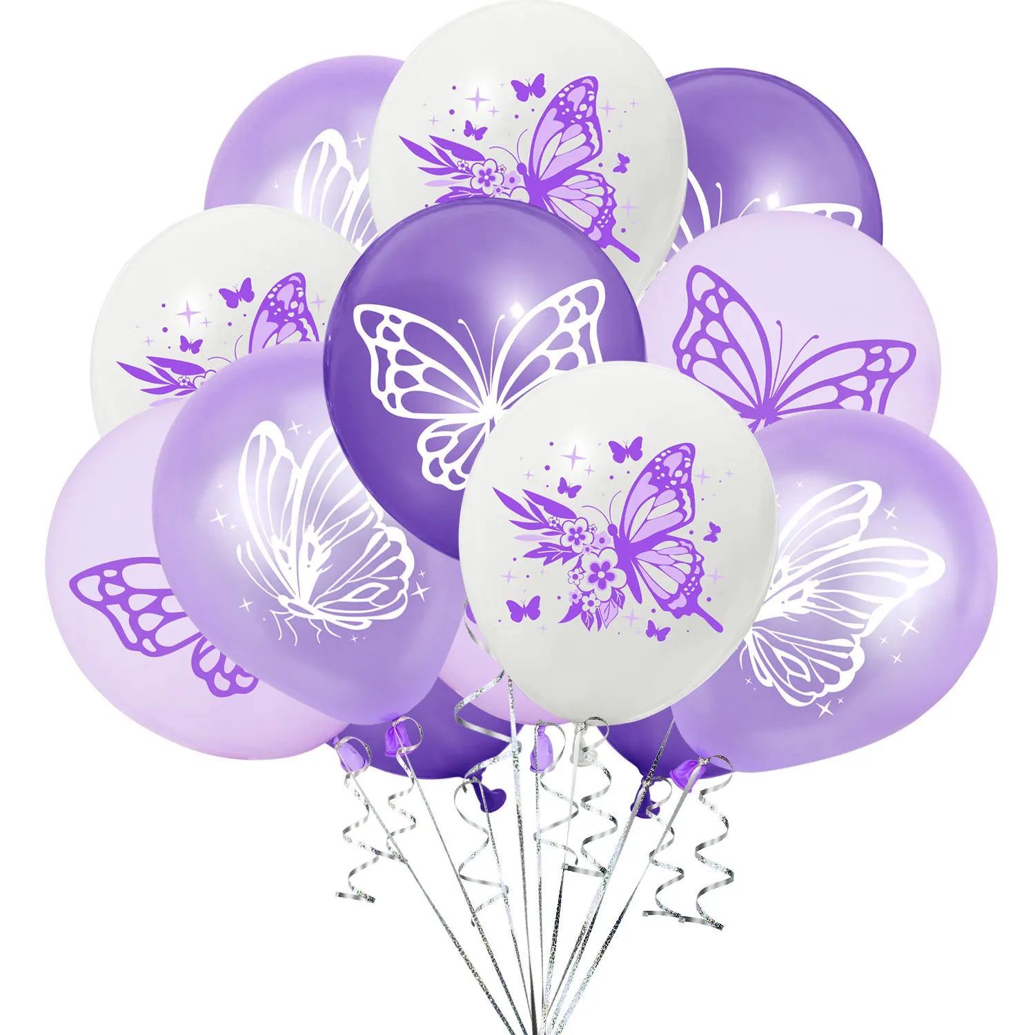 Purple Butterfly Theme Birthday Party Decoration Butterfly Latex Balloon Wedding Scene Decoration Decoration Butterfly Balloon