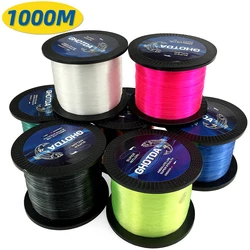 1000m Monofilament Nylon Fishing Line Fluorocarbon Coat Sea Fresh Water Carp Wire Leader Line Fishing Equipment 3.4lb-28.6lb