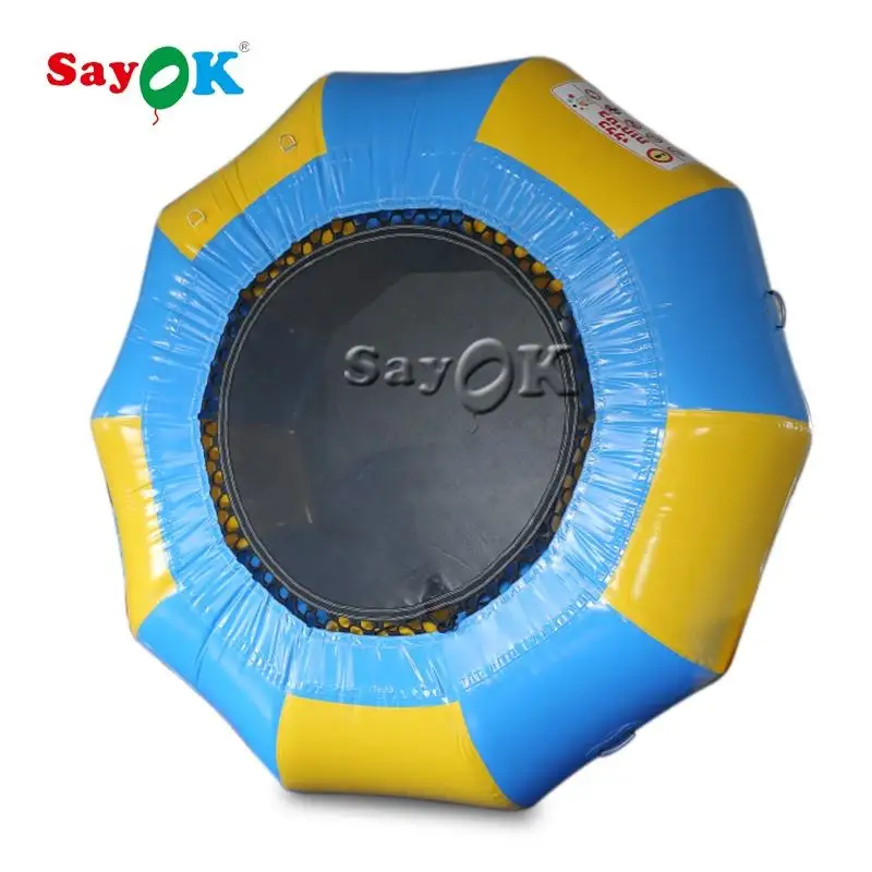 Sayok Pvc Gigantische Opblaasbare Water Uitsmijter Trampoline Draagbare Opblaasbare Water Uitsmijter Zwemplatform Voor Meren Zwembad Buitensport