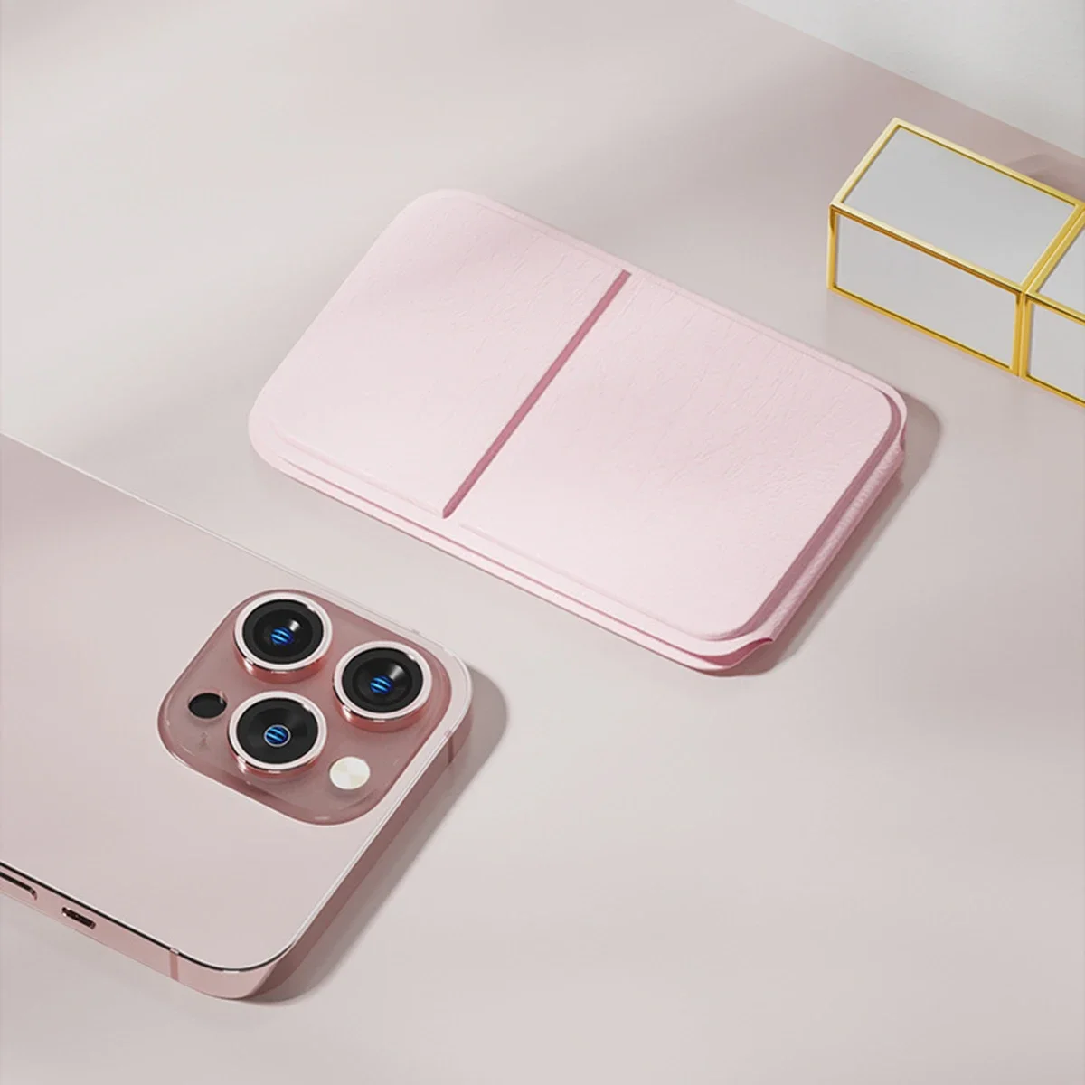 Mini espejo de maquillaje portátil, mesa de dormitorio y uso de oficina, espejo plegable ajustable y portátil 2030