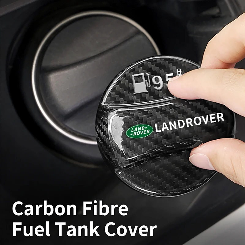 Car Carbon Fibre Fuel Cap Fuel Tank Decorative Protection Cover For Land Rover Freelander L2 LF Range Rover Evoque 3 4 Discovery