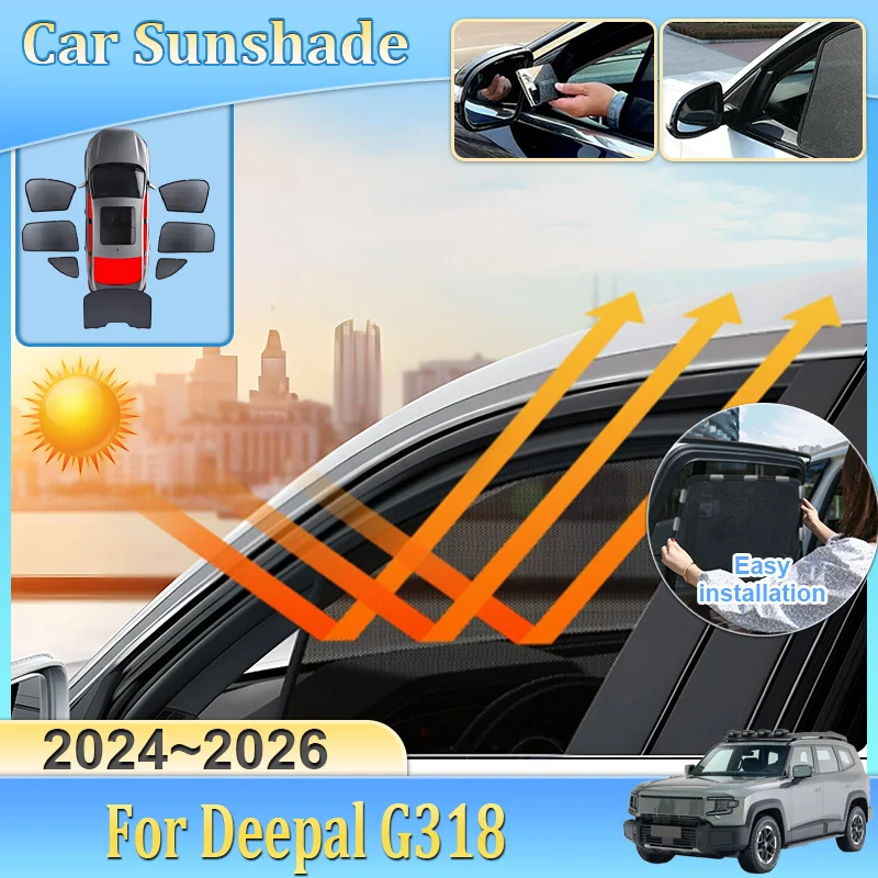 

Солнцезащитная шторка для автомобиля Deepal G318 2024 2025 2026: сетчатая, блокирующая УФ-лучи, защита от солнца, конфиденциальность, шторка на лобовое стекло, автомобильные аксессуары