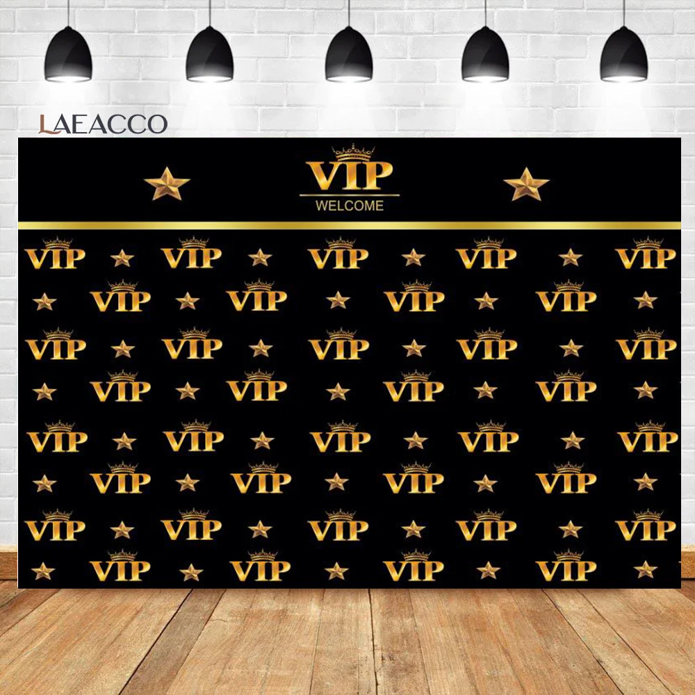 

Laeacco Vip Party Photocall Black Golden Sequins Polka Dots Customized Photography Backdrops Birthday Backgrounds Photo Studio