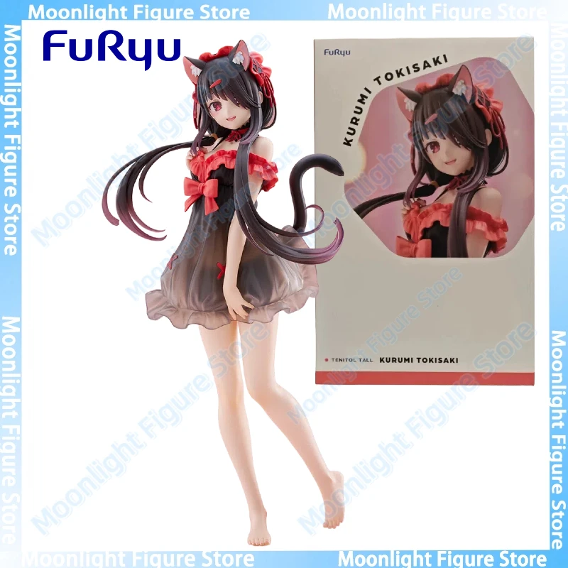 

In Stock FuRyu TENITOL TALL Tokisaki Kurumi Cat Ear Dress Ver. Desktop Cute Doll Anime Action Figure Toy Gift Model Collection