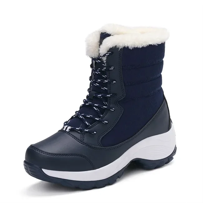 Bottes de neige chaudes non ald imperméables pour femmes, chaussures mères, coton décontracté, marque, hiver, automne, 600, 2023